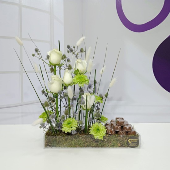 white flower tray1