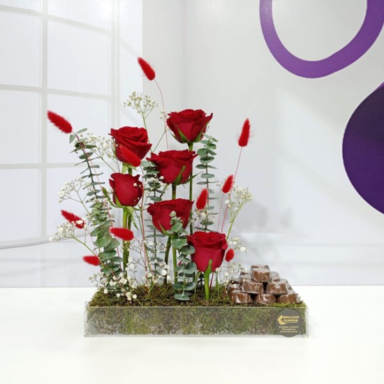 red flower tray 1