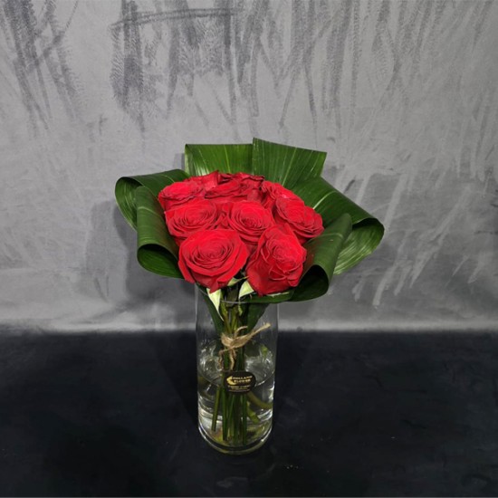 red rose cylinder style