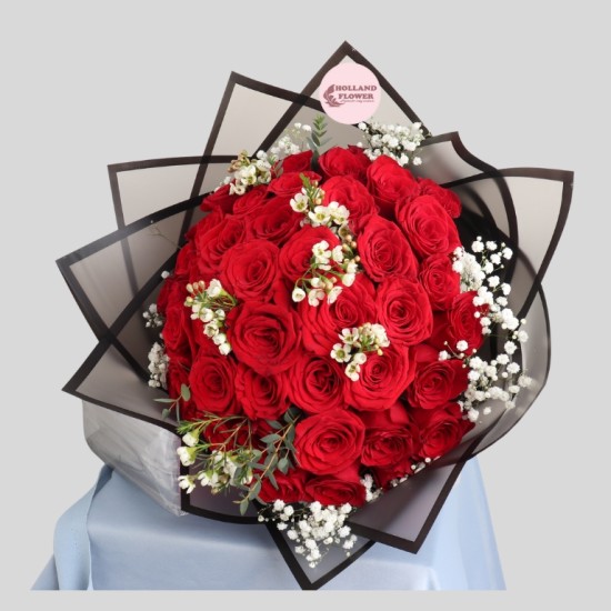 50red roses bouquet 